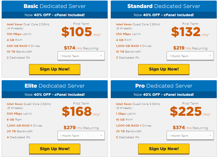 Packages for Dedicated Server